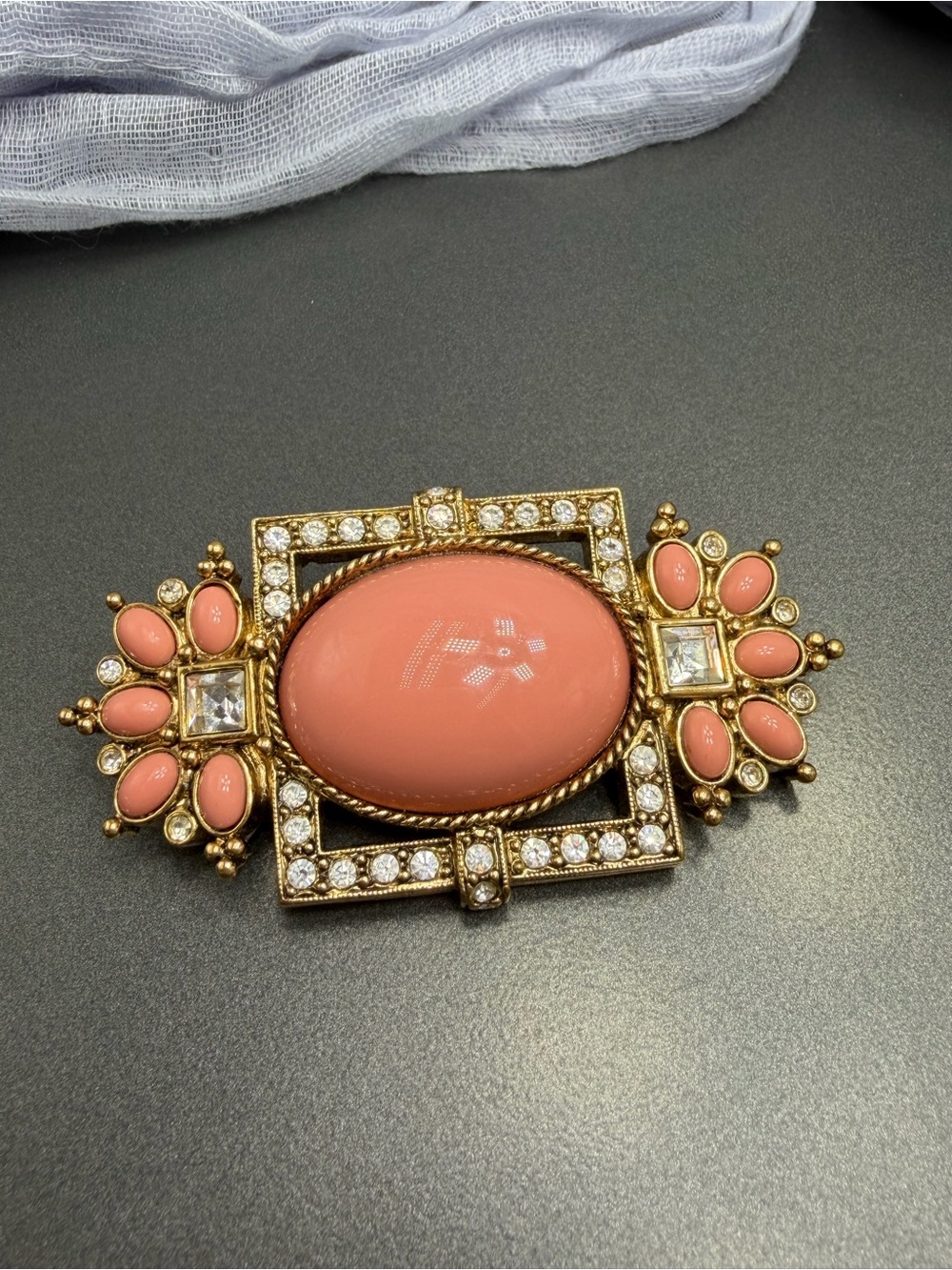Vintage Sea Coral brooch Elizabeth Taylor for Avon #65sb